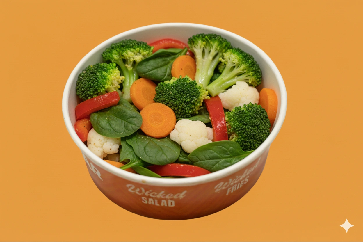 Mixed steamed vegetables